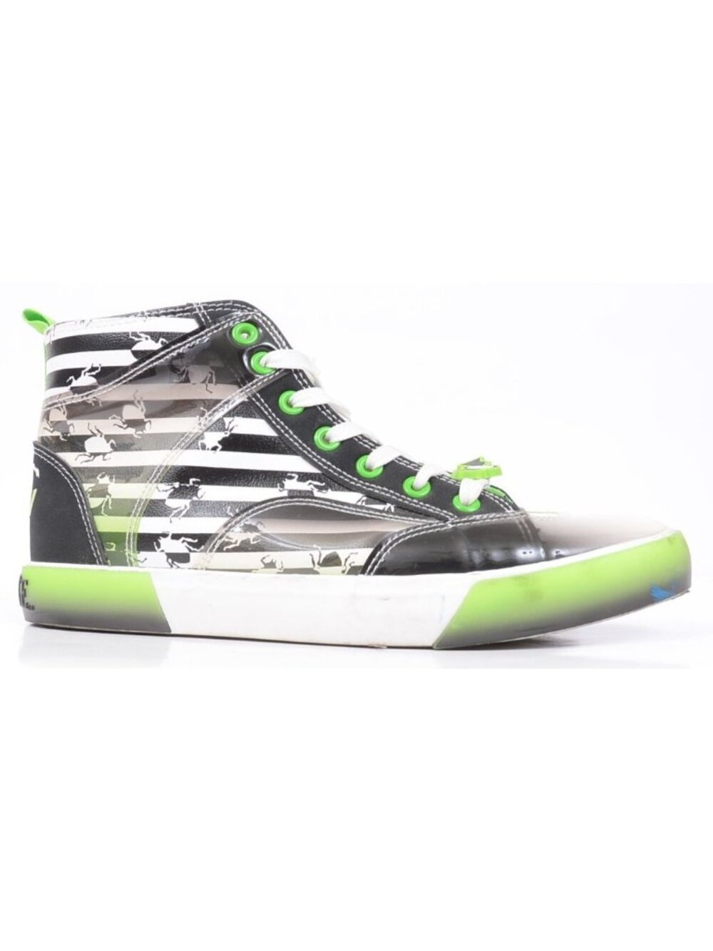 Beetlejuice High Top Sneakers Womens 9 White Green Black Shoes Warner Bros - Picture 2 of 11